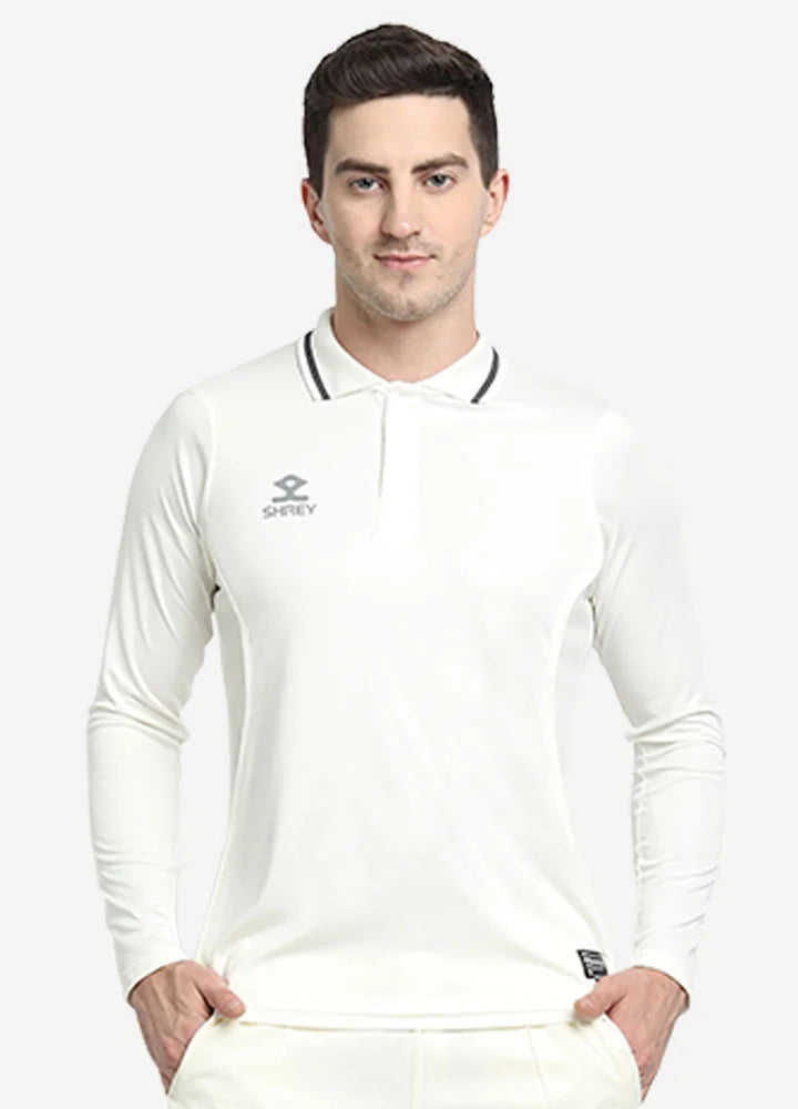 Shrey Premium White Long Sleeve T-shirt