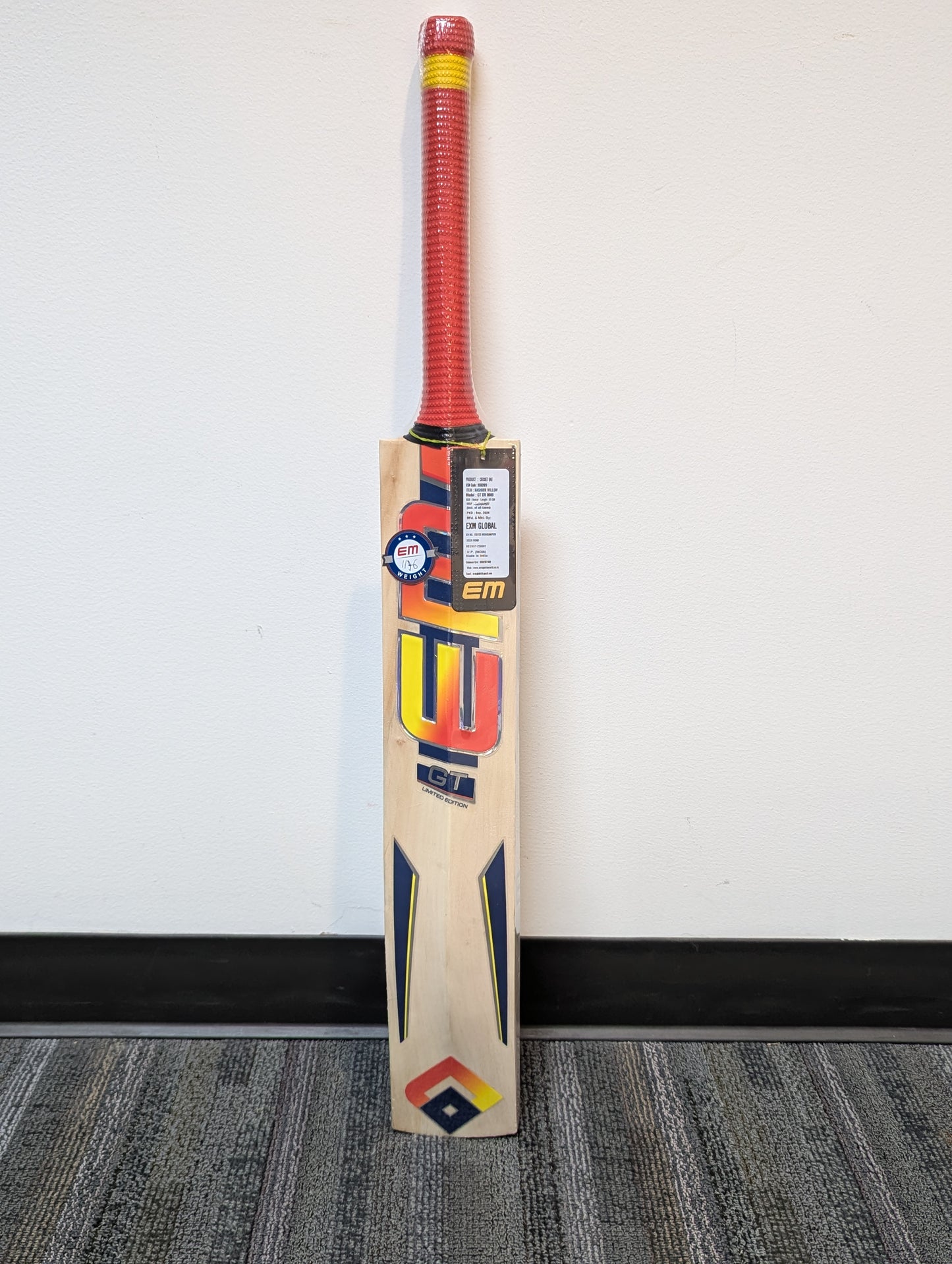 EM GT Limited Edition XR 8000 Kashmir Willow Cricket Bat