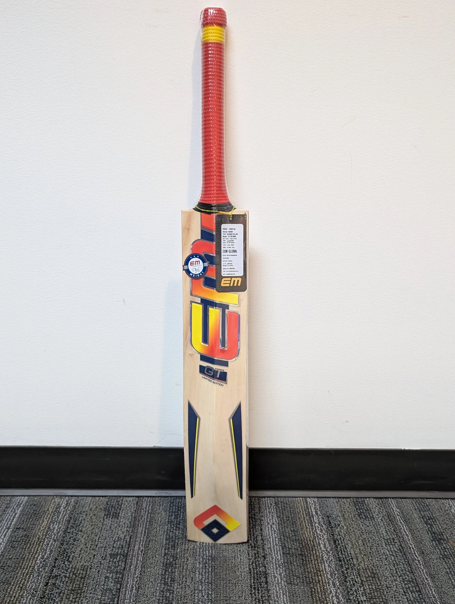 EM GT Limited Edition XR 8000 Kashmir Willow Cricket Bat EM