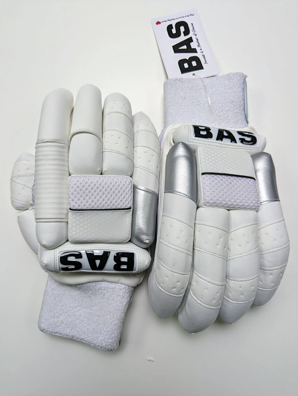 BAS New White Vampire Batting Gloves BAS