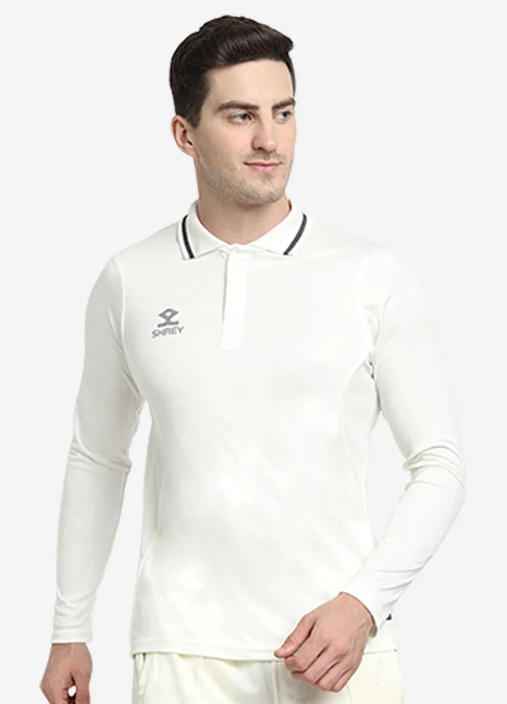 Shrey Premium White Long Sleeve T-shirt