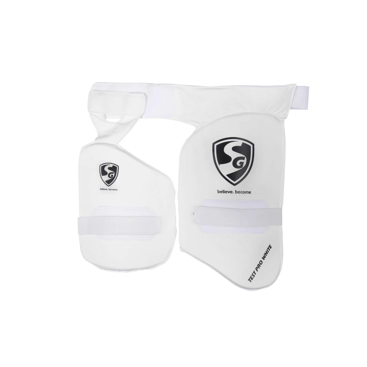 SG Test Pro White Combo Thigh Guard