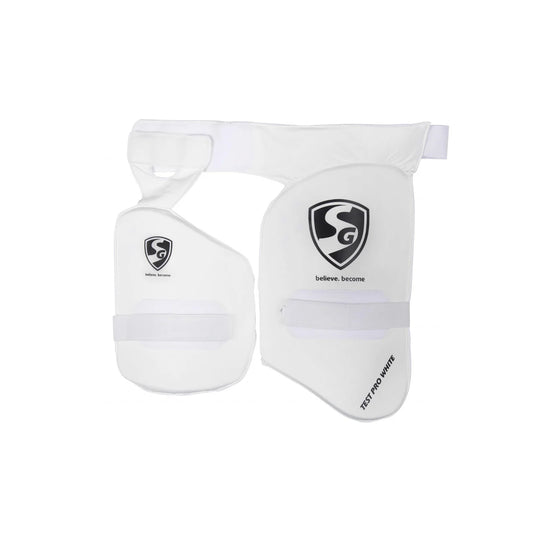 SG Test Pro White Combo Thigh Guard