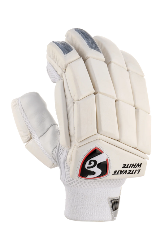 SG Litevate White Batting Gloves