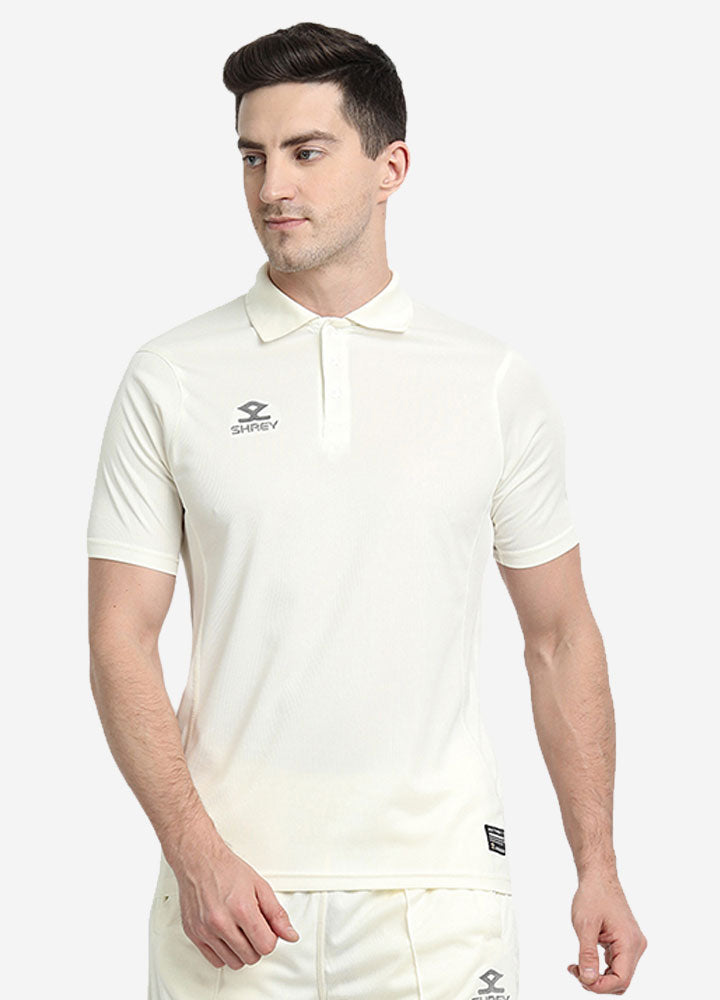 Shrey Match White Short Sleeve T-shirt